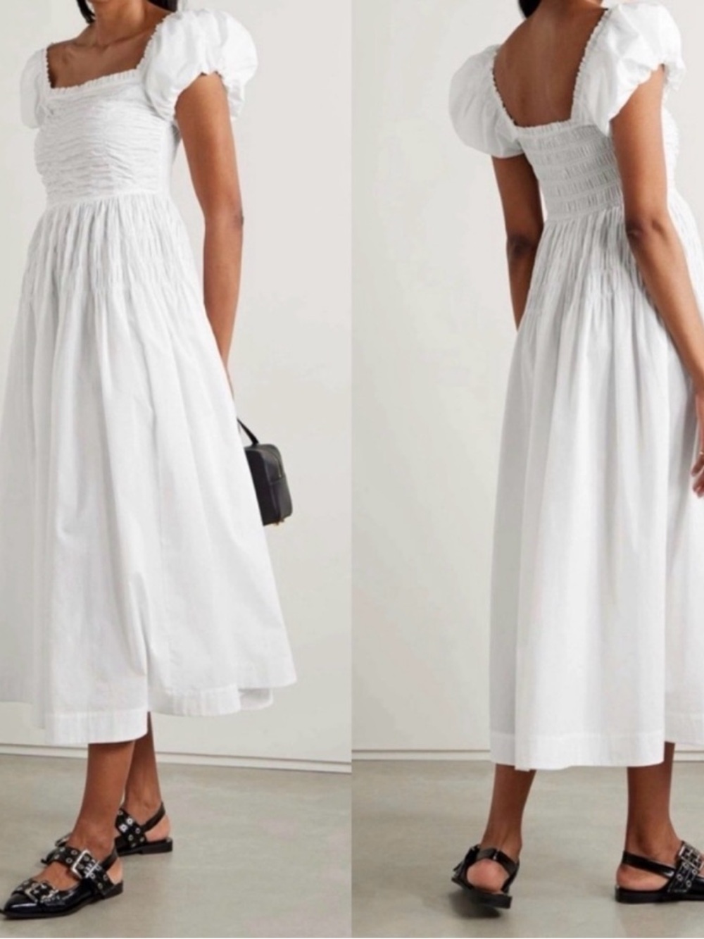 Doen Katherina Shirred Cotton-Voile Midi Dress NWT perfect condition - Picture 2 of 7